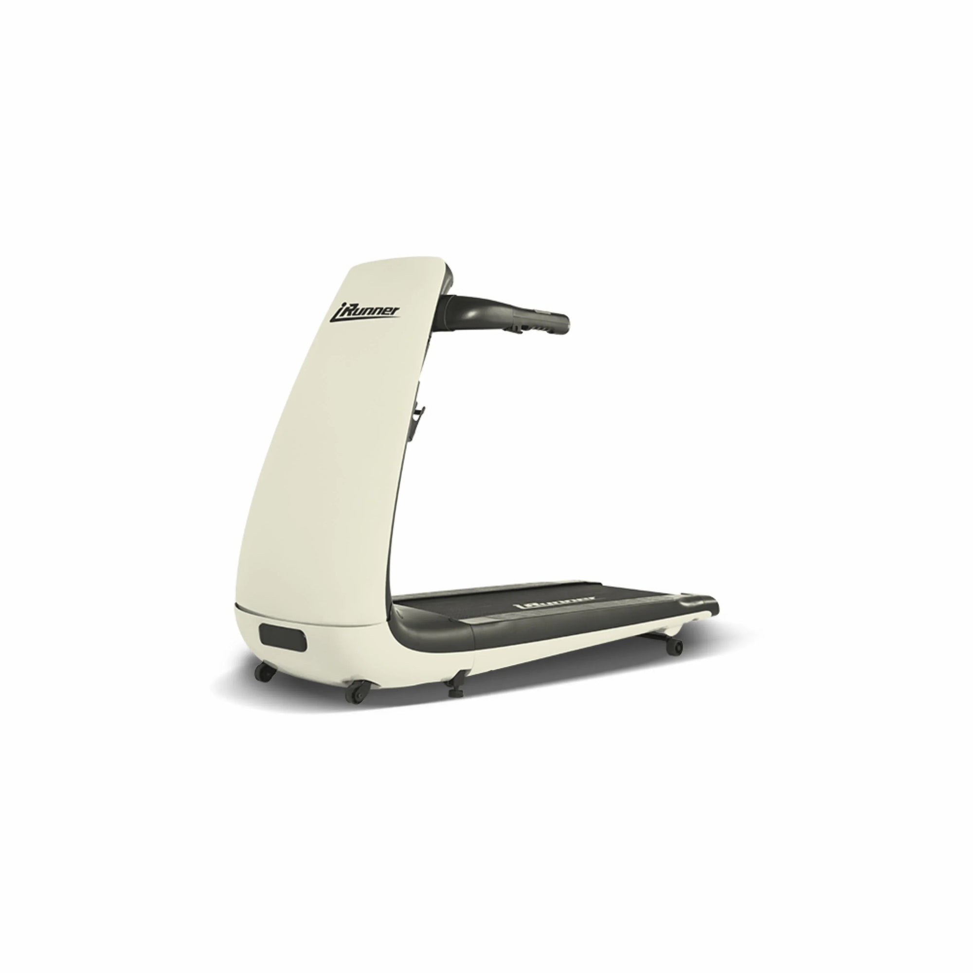 iRunner Ivory treadmill with modern design on white background