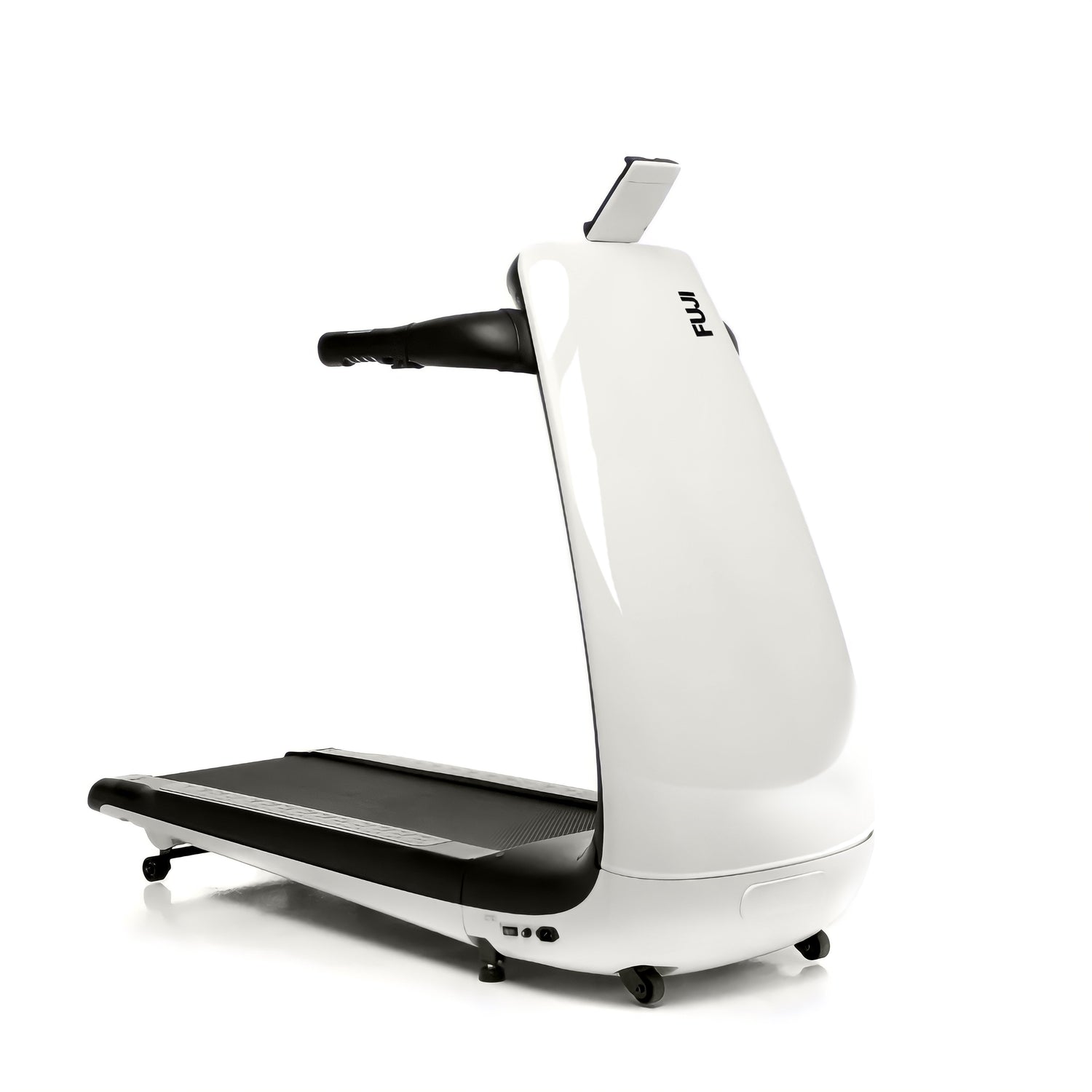 Compact folding modern space saving treadmill in a modern UK living room