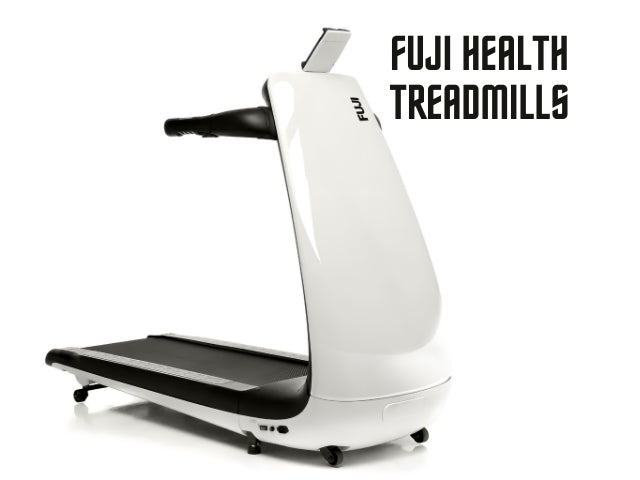 A sleek and modern white BeHealthy treadmill with a compact design, perfect for beginners, featuring a cushioned running deck and intuitive control panel