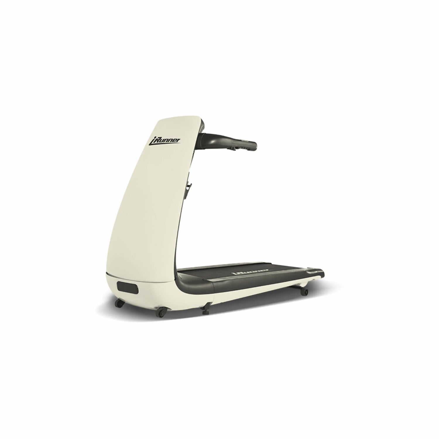 Ivory iRunner treadmill with modern design on white background