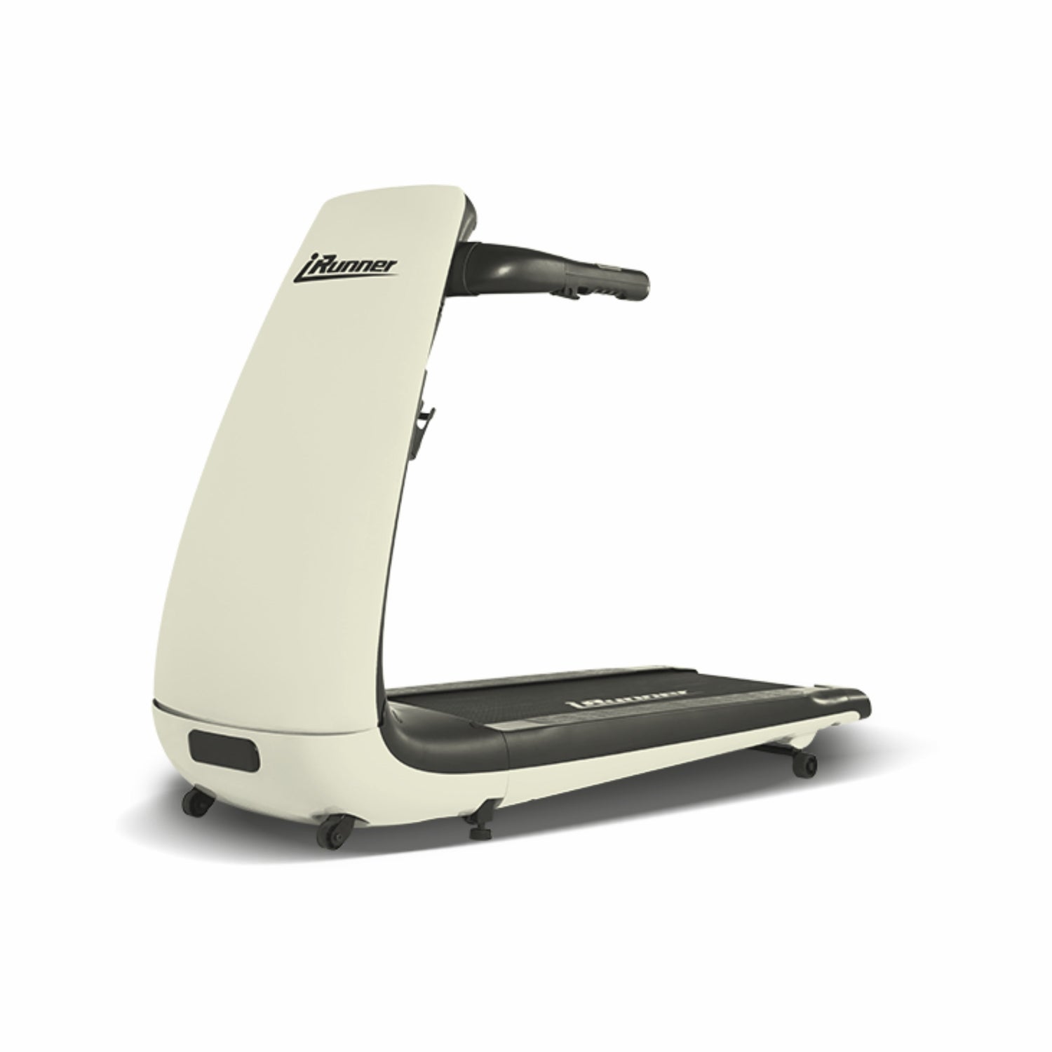 iRunner Ivory Whisper Treadmill, a stylish and space-saving running machine with an elegant minimalist design.